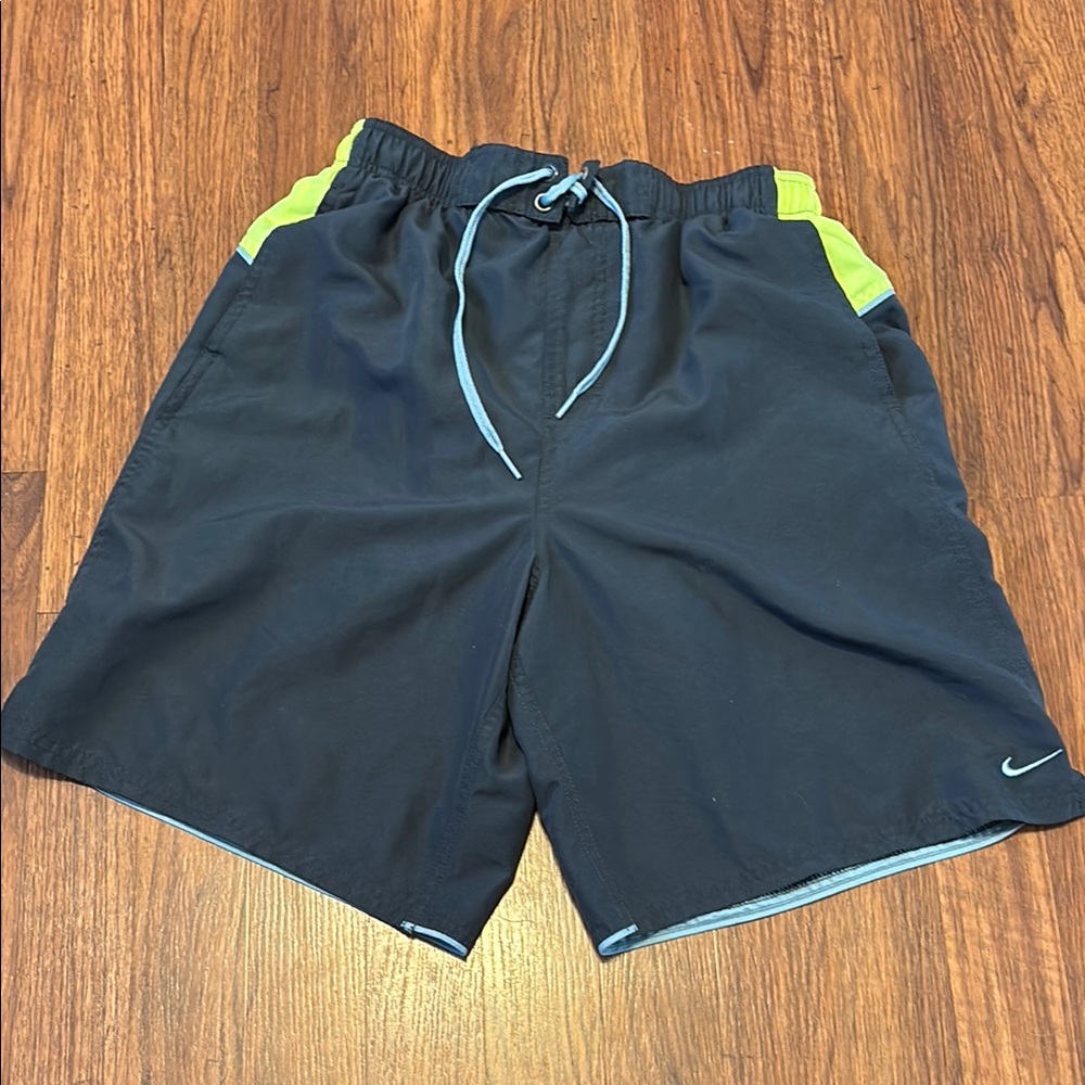 Nike dark grey and Green swimming trunks